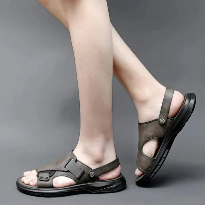 Sandália de Couro Masculina OrtoMax