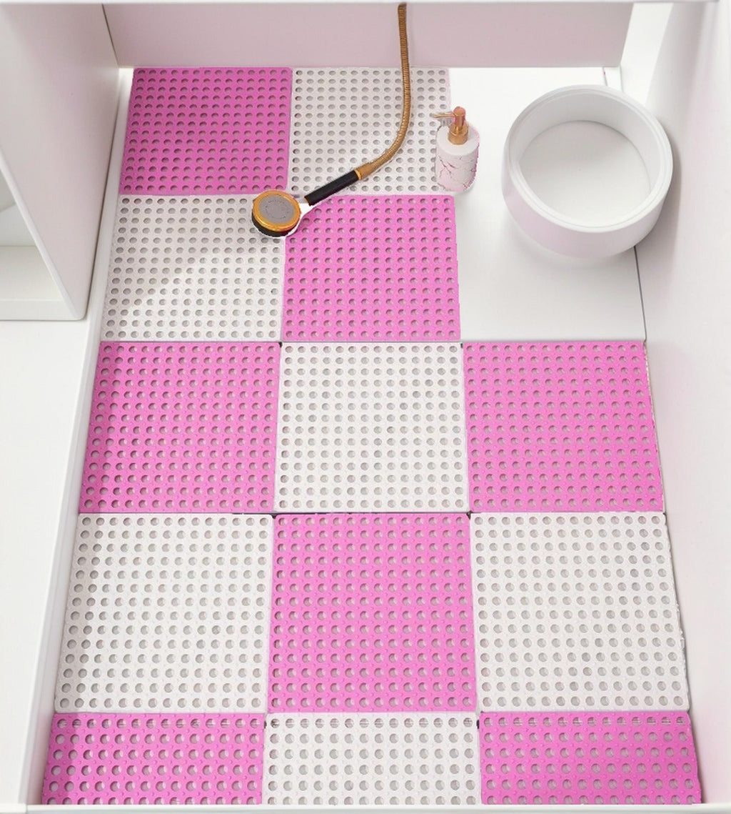 Ladrilhos Antiderrapantes Tapete para Banheiro Kit com 12 Energy Express