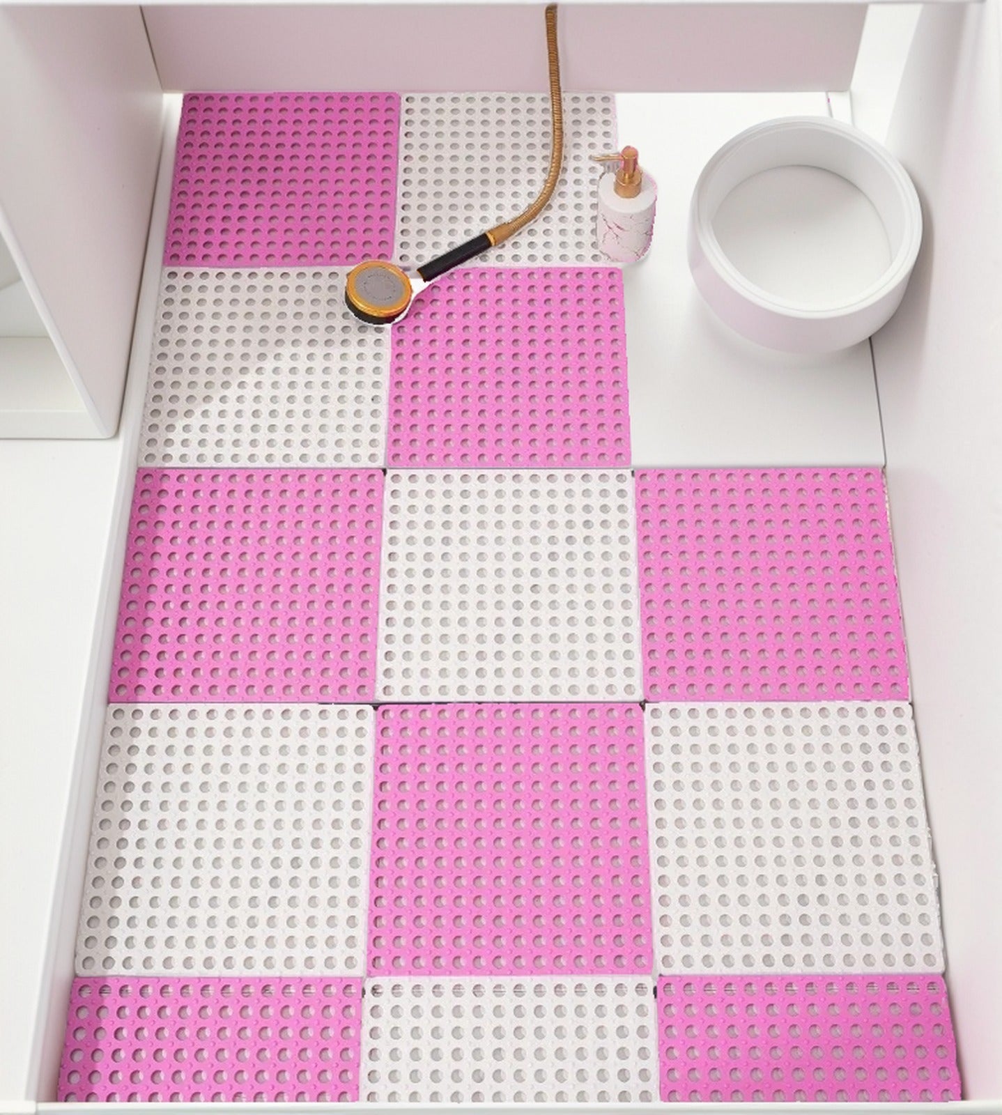 Ladrilhos Antiderrapantes Tapete para Banheiro Kit com 12 Energy Express