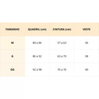Medidas Calcinha Absorvente para Incontinência Urinária - Anti-vazamento e Antibacteriana