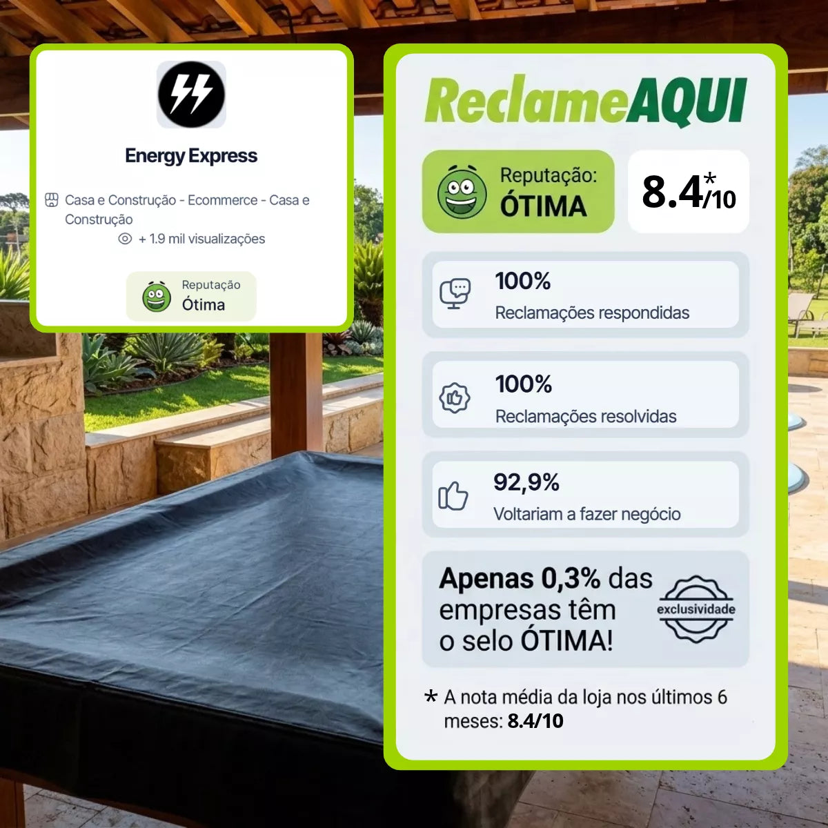 capa mesa sinuca energy express reclame aqui