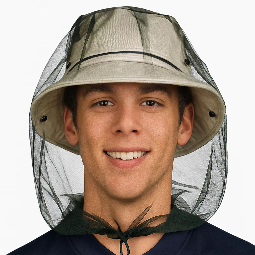 Chapéu com Tela Anti-Mosquito para Pesca e Camping – Leve, Respirável e Ajustável Energy Express