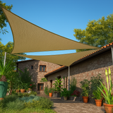 Toldo Impermeável Lona Triangular para Cobertura e Garagem Cáqui