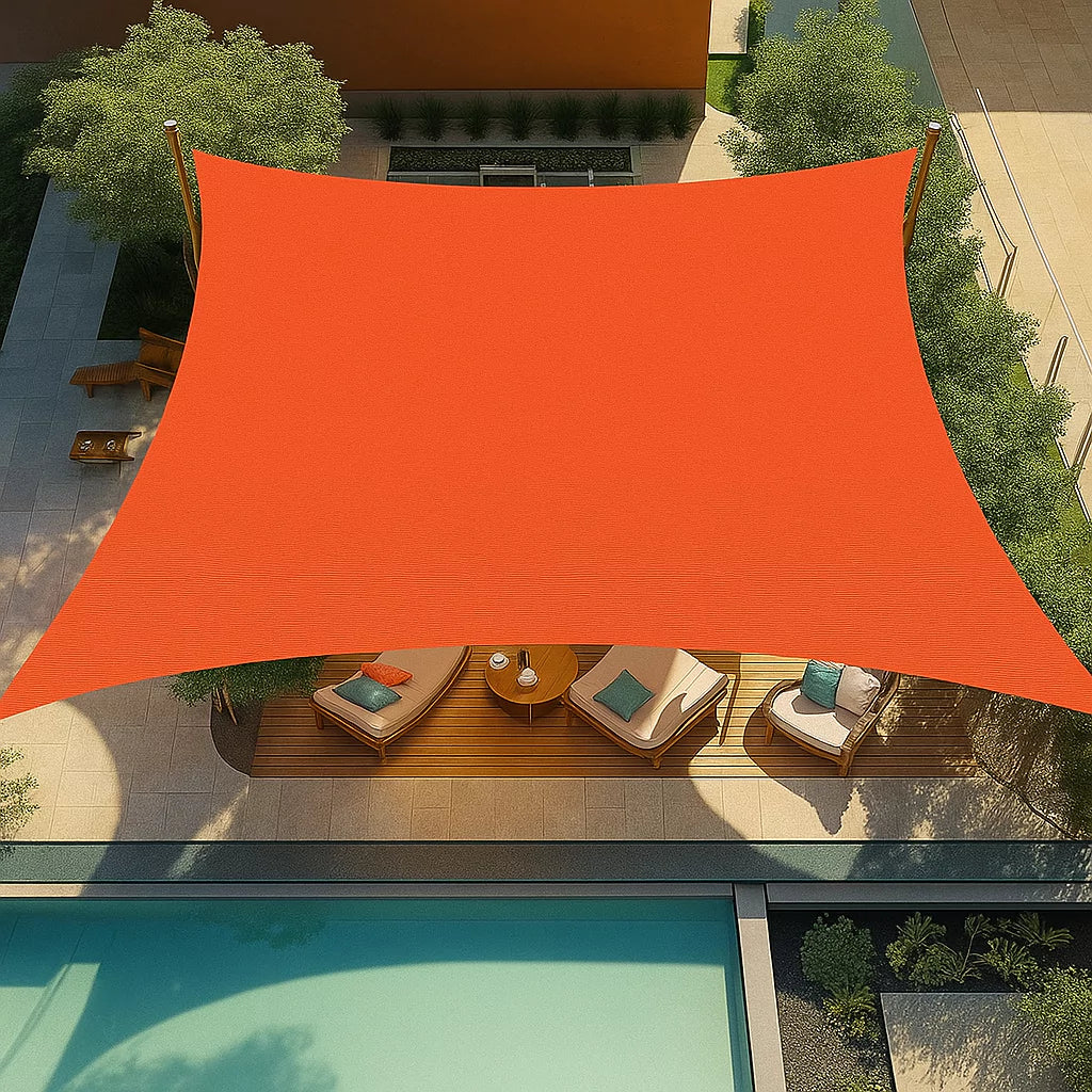 Toldo Impermeável Lona Retangular Colorido Para Cobertura em Área Externa laranja energy express