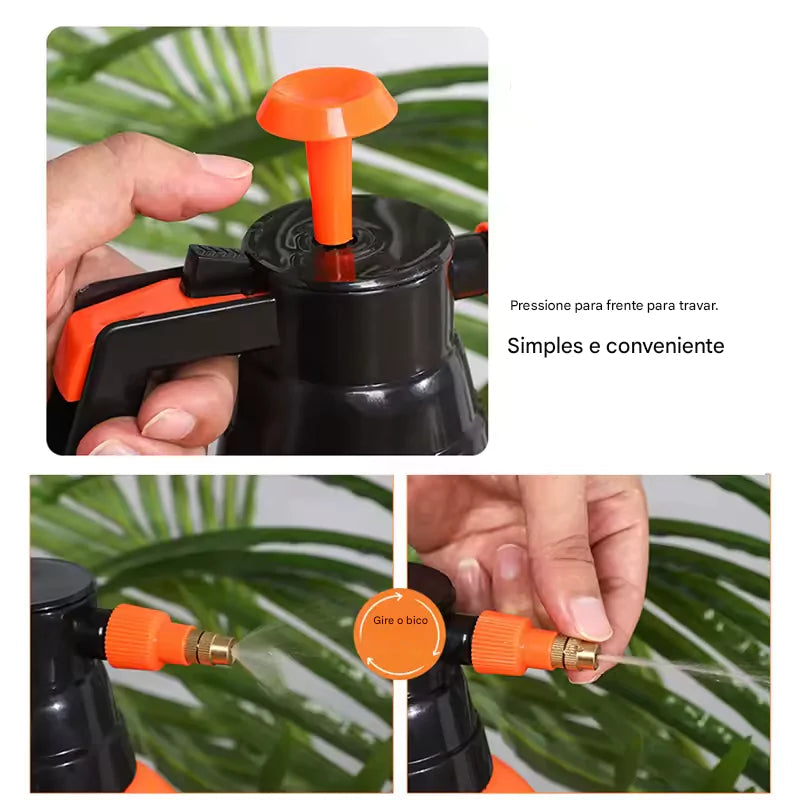 Pulverizador de Alta Pressão Manual Portátil para Jardim e Desinfecção – 1 Litro Energy Express