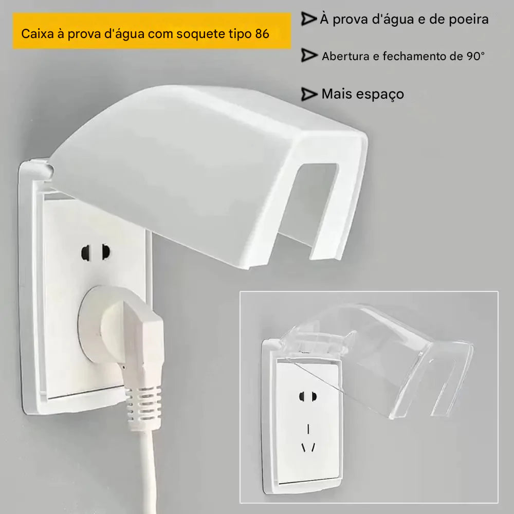 Caixa de Proteção Impermeável para Tomada Externa com Vedação Autoadesiva Energy Express