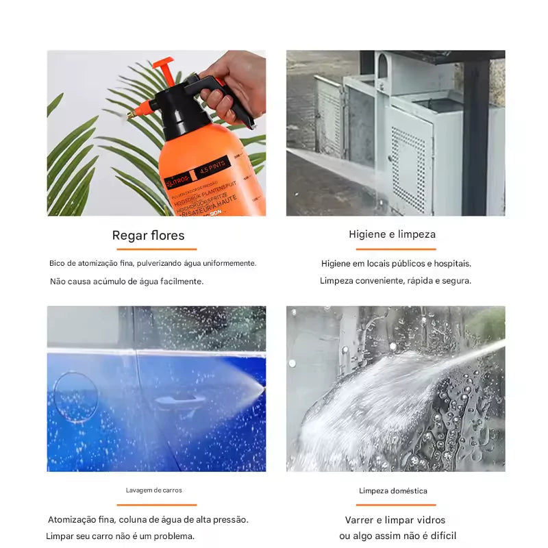 Pulverizador de Alta Pressão Manual Portátil para Jardim e Desinfecção – 1 Litro Energy Express