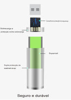 Pilha Recarregável USB AAA Bateria de Lítio