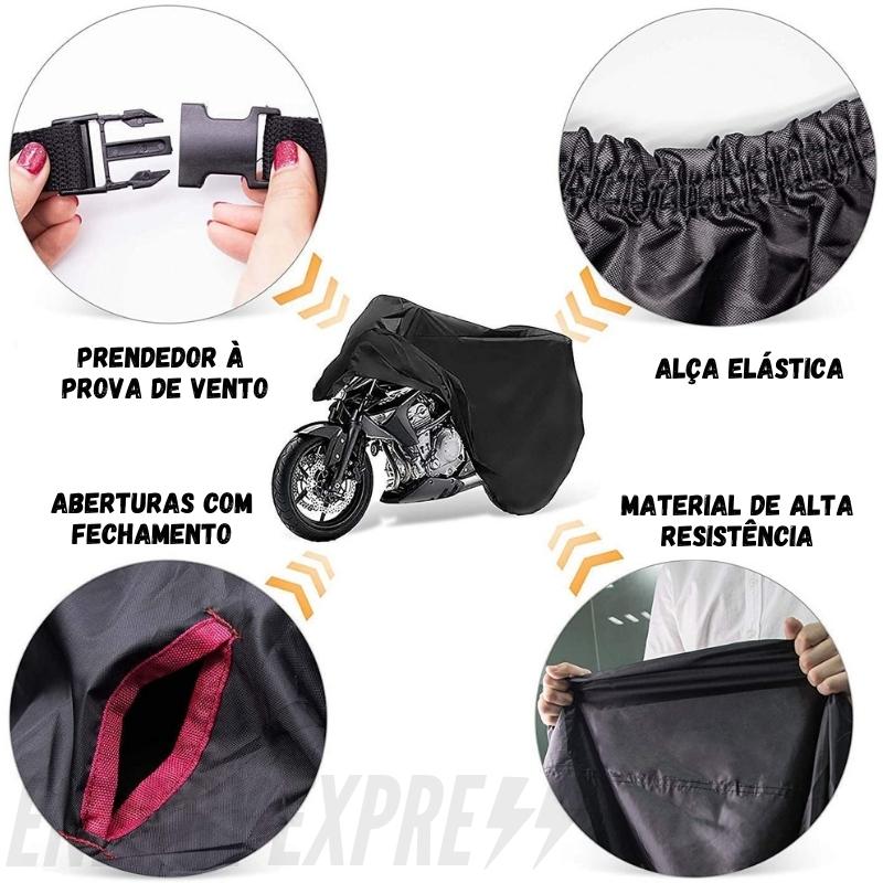 Capa para Motocicleta Impermeável com Trava - Cobrir Moto