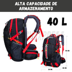 Mochila de Camping 40L Impermeável para Trilha e Trekking – Mochila de Aventura em Nylon Resistente Energy Express