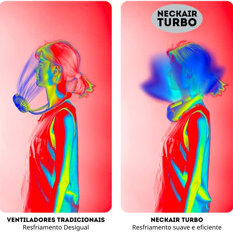Ventilador Portatil de Pescoço 360° NeckAir Turbo – Recarregável USB Energy Express