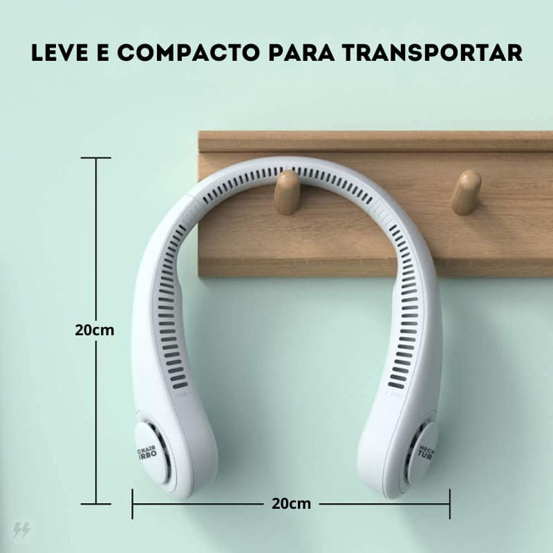 Ventilador Portatil de Pescoço 360° NeckAir Turbo – Recarregável USB Energy Express