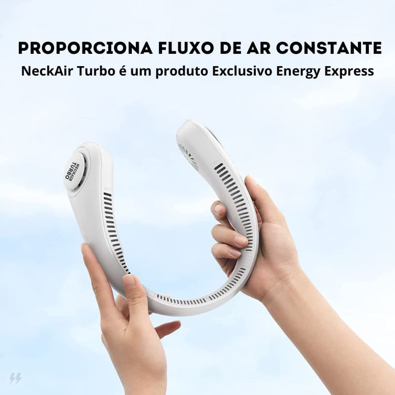 Ventilador Portatil de Pescoço 360° NeckAir Turbo – Recarregável USB Energy Express