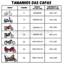 Capa para Motocicleta Impermeável com Trava - Cobrir Moto tamanho das capas