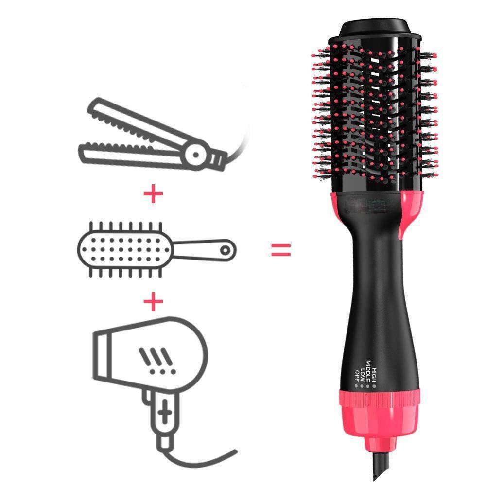 Escova Secadora 3 em 1 com Íons e Revestimento Cerâmico – Seca, Alisa e Modela 1000W Energy Express