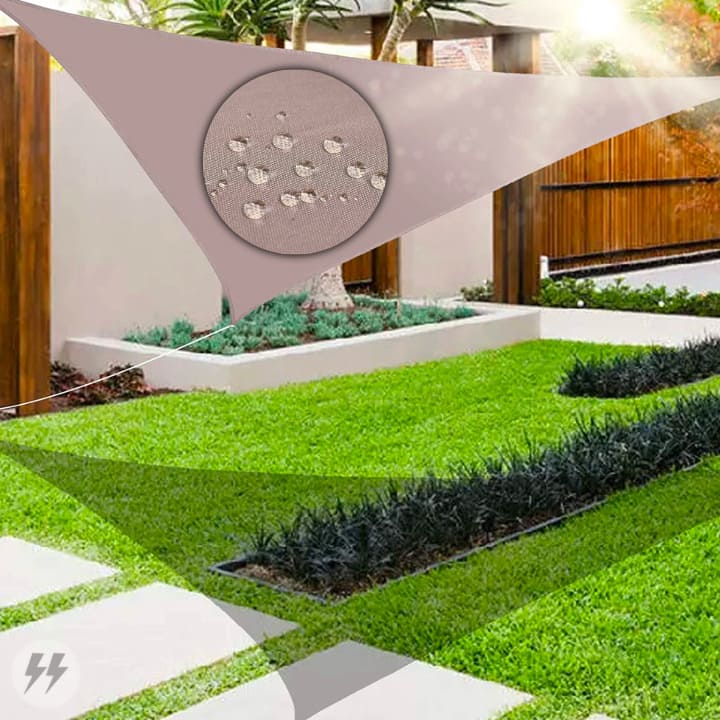 Toldo Impermeável Para Cobertura em Área Externa triangular caqui energy express