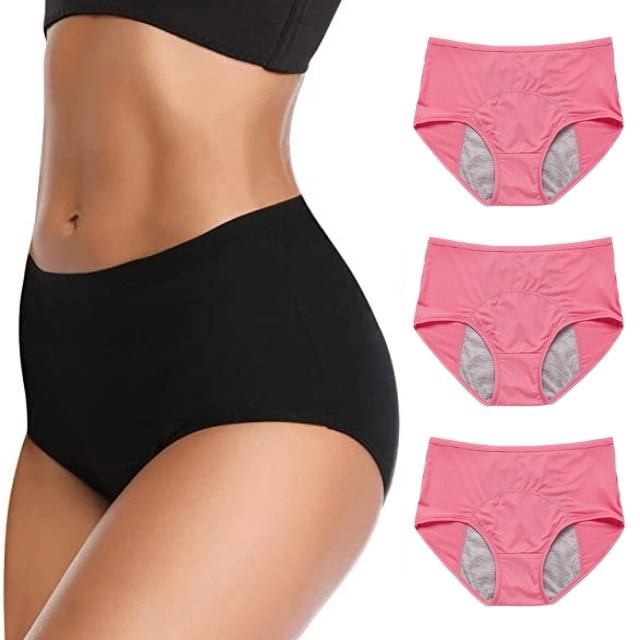 Calcinha Absorvente Incontinência Urinária Feminina Kit Com 3 - Dryextreme Rosas / P Saúde 013