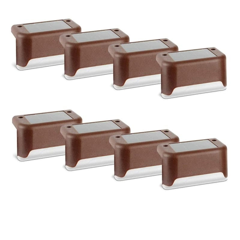 Iluminação Solar Externa Luminária Para Jardim Energy Marrom / 8 Peças Outdoor 070