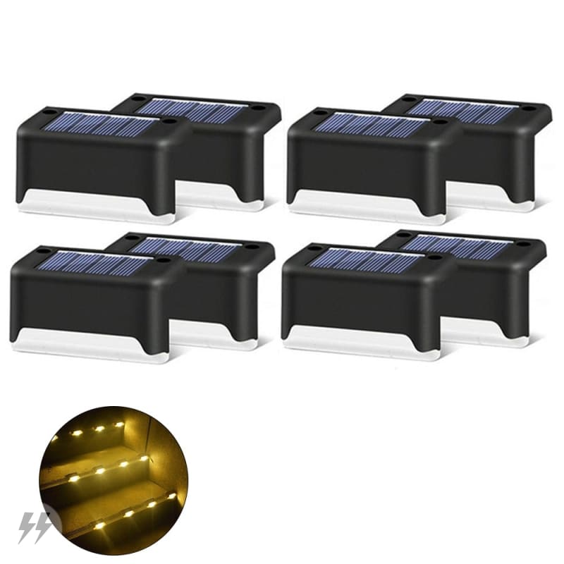 Iluminação Solar Externa Luminária Para Jardim Energy Preta / 8 Peças Outdoor 070
