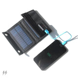 Painel Solar Portátil Dobrável USB Camping Energy